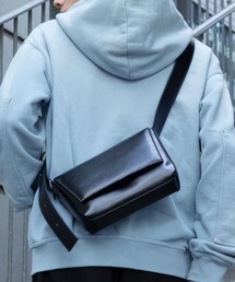 RAGEBLUE | Synthetic Leather Compact Shoulder Bag シンセティックレザー/フラップミニショルダーバッグ(ショルダーバッグ)