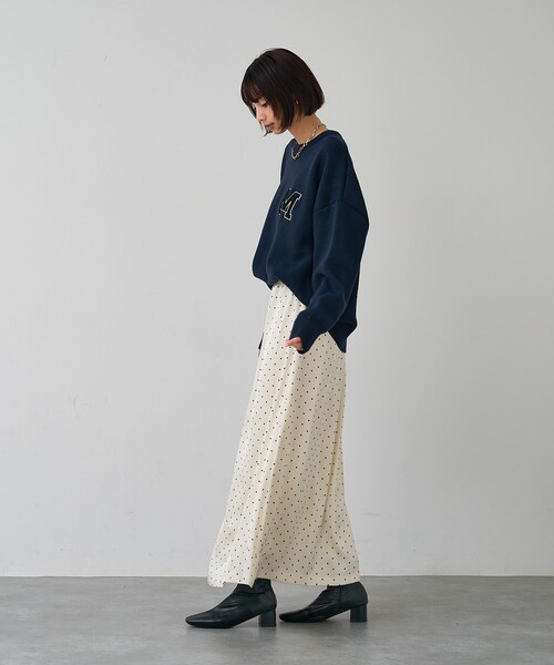 abahouse mavie(アバハウスマヴィ)の「ドットマーメイドスカート(スカート・レディース・ブラック/ホワイト・フリー)」の4枚目の写真