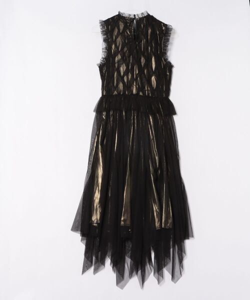 ALLSAINTS（オールセインツ）の「LOLA METALLIC MIDI DRESS | LOLA メタリック ミディ ドレス・ワンピース（ワンピース・レディース・ゴールド系その他・4/6/8）」の7枚目の写真