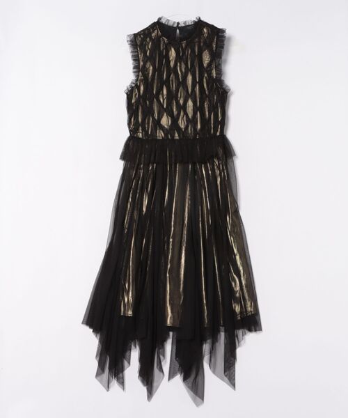 ALLSAINTS（オールセインツ）の「LOLA METALLIC MIDI DRESS | LOLA メタリック ミディ ドレス・ワンピース（ワンピース・レディース・ゴールド系その他・4/6/8）」の6枚目の写真