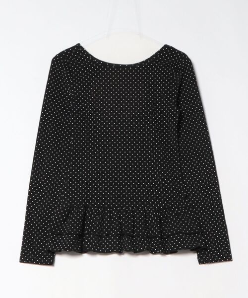 PHILLY（フィリー）の「ヘムフリルドットヘンリーネックトップス（Tシャツ/カットソー・レディース・ブラック/ホワイト・FREE）」の19枚目の写真