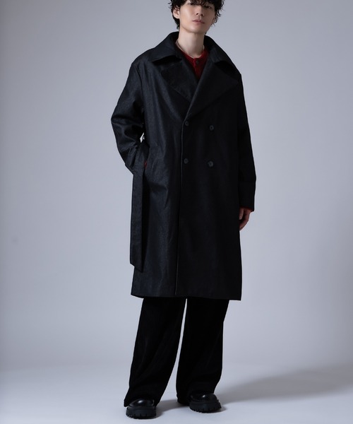セール】ストレッチ デニムライク コート（トレンチコート）｜improves