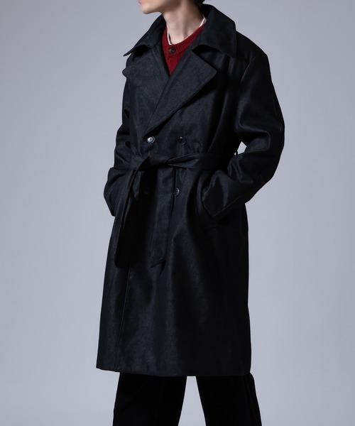 improves（インプローブス）の「ストレッチ デニムライク コート（トレンチコート・メンズ・ブラック/インディゴブルー・MEDIUM/LARGE）」の9枚目の写真