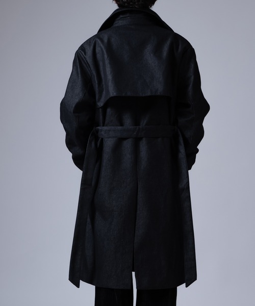 セール】ストレッチ デニムライク コート（トレンチコート）｜improves