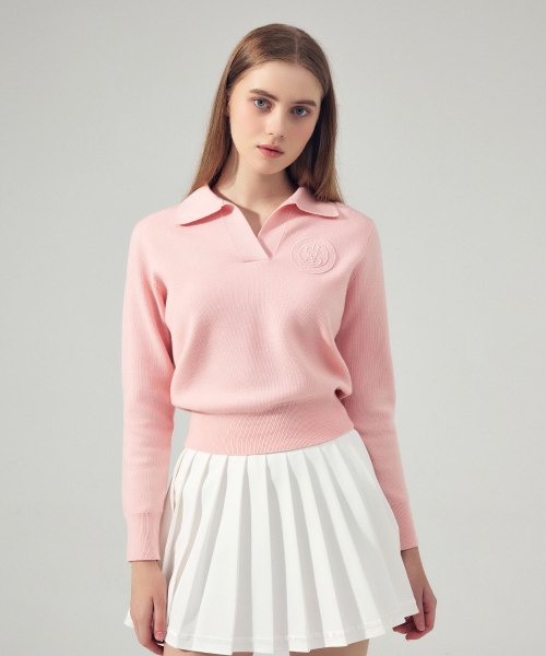 LORDLOAR(ロードロアル)の「シグニチャーカラー長袖ニットD/PINK(ニット/セーター・レディース・その他・LARGE/MEDIUM/SMALL)」の1枚目の写真