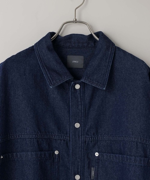 LOWRYS FARM（ローリーズファーム）の「【LFM(U)】DENIM SHIRT【UNISEX】　 643970（シャツ/ブラウス・メンズ・ブラウン/ネイビー・MEDIUM/LARGE）」の9枚目の写真