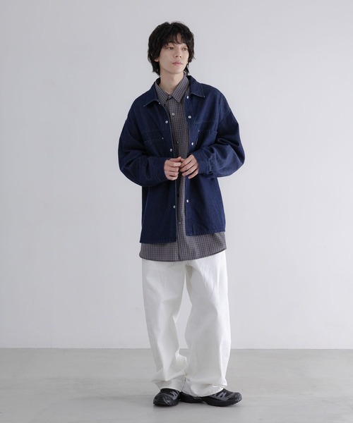LOWRYS FARM(ローリーズファーム)の「【LFM(U)】DENIM SHIRT【UNISEX】 643970(シャツ/ブラウス・メンズ・ブラウン/ネイビー・MEDIUM/LARGE)」の17枚目の写真