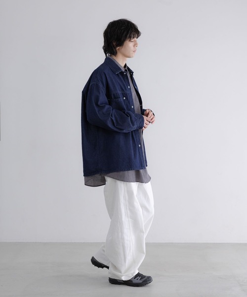 LOWRYS FARM(ローリーズファーム)の「【LFM(U)】DENIM SHIRT【UNISEX】 643970(シャツ/ブラウス・メンズ・ブラウン/ネイビー・MEDIUM/LARGE)」の18枚目の写真