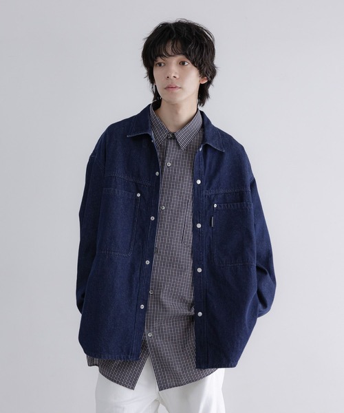 LOWRYS FARM(ローリーズファーム)の「【LFM(U)】DENIM SHIRT【UNISEX】 643970(シャツ/ブラウス・メンズ・ブラウン/ネイビー・MEDIUM/LARGE)」の19枚目の写真