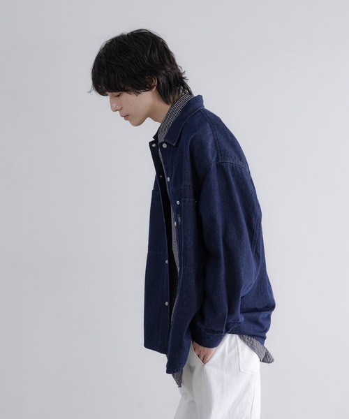 LOWRYS FARM(ローリーズファーム)の「【LFM(U)】DENIM SHIRT【UNISEX】 643970(シャツ/ブラウス・メンズ・ブラウン/ネイビー・MEDIUM/LARGE)」の20枚目の写真