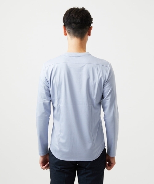 MICHEL KLEIN HOMME   （ミッシェルクランオム）の「クルーネック長袖カットソー（Tシャツ/カットソー・メンズ・ホワイト/ライトブルー/ブラック・MEDIUM/LARGE/X-LARGE）」の11枚目の写真