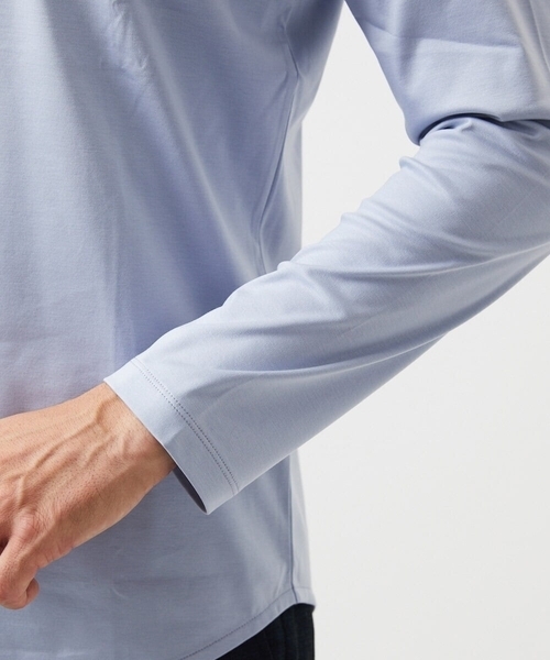 MICHEL KLEIN HOMME   （ミッシェルクランオム）の「クルーネック長袖カットソー（Tシャツ/カットソー・メンズ・ホワイト/ライトブルー/ブラック・MEDIUM/LARGE/X-LARGE）」の9枚目の写真