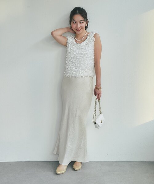 La boutique BonBon（ラブティックボンボン）の「【今すぐお届け！・取り入れやすいトレンド】テープヤーン２WAYベスト（ニット/セーター・レディース・イエロー/ピンク/ホワイト・FREE）」の19枚目の写真