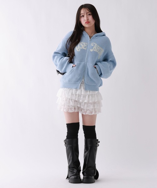 repipi armario(レピピ アルマリオ)の「【おうちで洗える】ロゴニットZIPフーディ(パーカー・キッズ・ブラック/サックスブルー/オフホワイト・SMALL/MEDIUM/LARGE)」の8枚目の写真