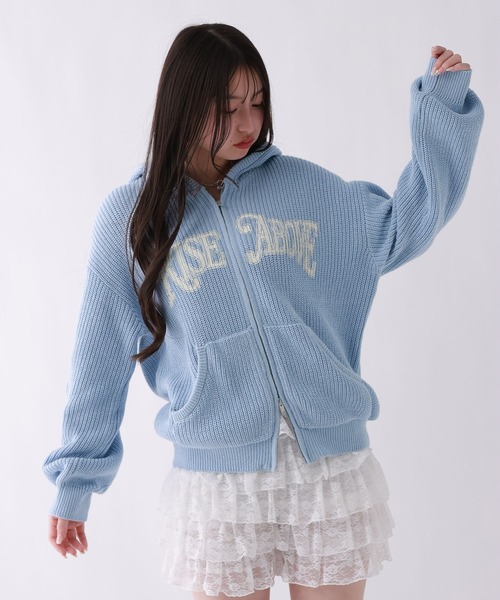 repipi armario(レピピ アルマリオ)の「【おうちで洗える】ロゴニットZIPフーディ(パーカー・キッズ・ブラック/サックスブルー/オフホワイト・SMALL/MEDIUM/LARGE)」の10枚目の写真