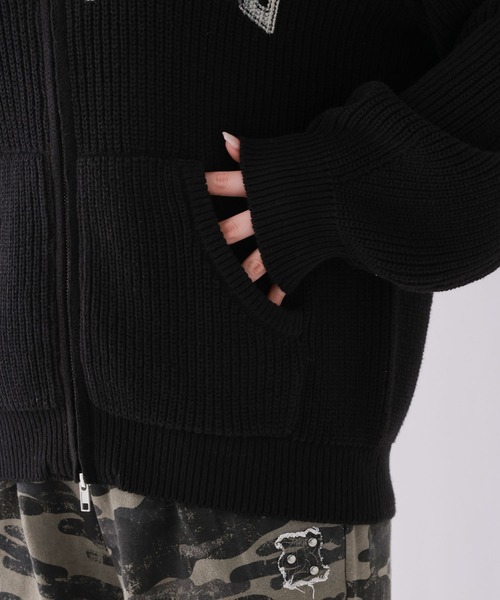 repipi armario(レピピ アルマリオ)の「【おうちで洗える】ロゴニットZIPフーディ(パーカー・キッズ・ブラック/サックスブルー/オフホワイト・SMALL/MEDIUM/LARGE)」の16枚目の写真