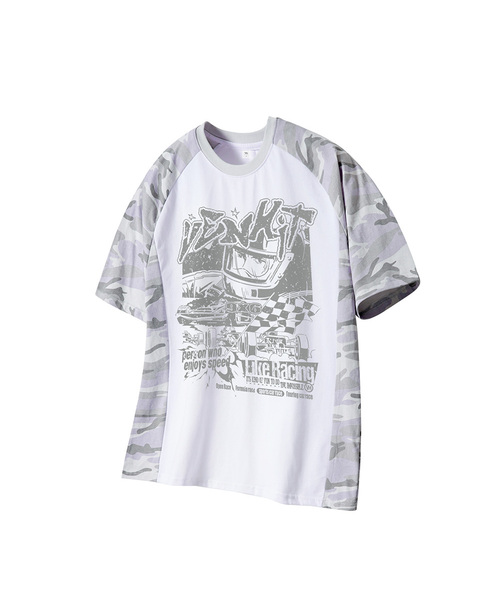 VENHIT(ベンヒット)の「ライクレーシング カモ レグラン 半袖Tシャツ(Tシャツ/カットソー・レディース・ホワイト/ブラック/アイボリー・SMALL/MEDIUM/LARGE/X-LARGE)」の2枚目の写真