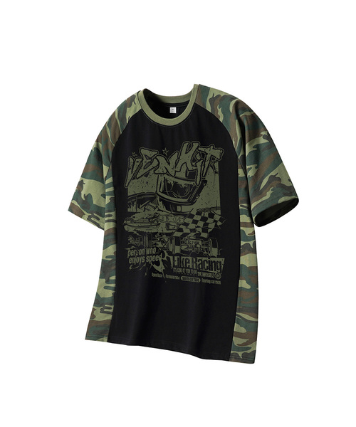 VENHIT(ベンヒット)の「ライクレーシング カモ レグラン 半袖Tシャツ(Tシャツ/カットソー・レディース・ホワイト/ブラック/アイボリー・SMALL/MEDIUM/LARGE/X-LARGE)」の3枚目の写真