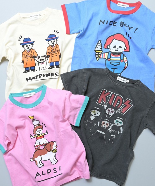 MARKEY'S(マーキーズ)の「【YUKI HORIMOTO】別注 funny Tシャツ(Tシャツ/カットソー・キッズ・ブルー/ピンク/ブラック/オフホワイト・130/120/100/95/90/80/150/140/110)」の5枚目の写真