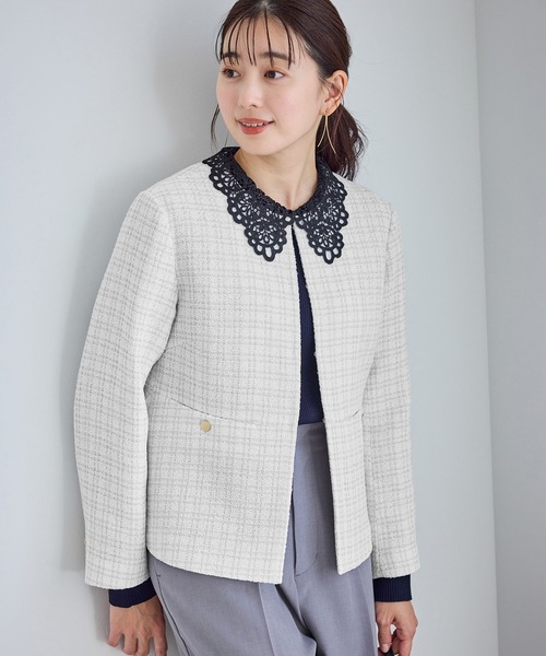 セール】【WEB限定】ツイードフレアジャケット/セレモニー対応・リンク