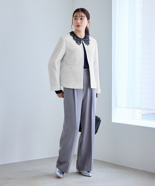 WEB限定カラー】ツイードフレアジャケット/セレモニー対応・リンク