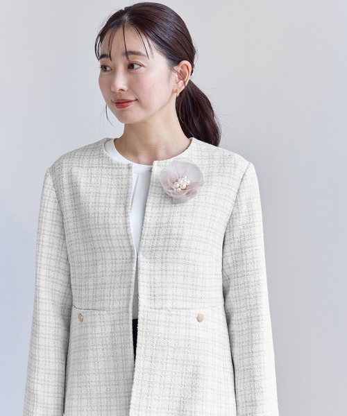 セール】【WEB限定】ツイードフレアジャケット/セレモニー対応・リンク