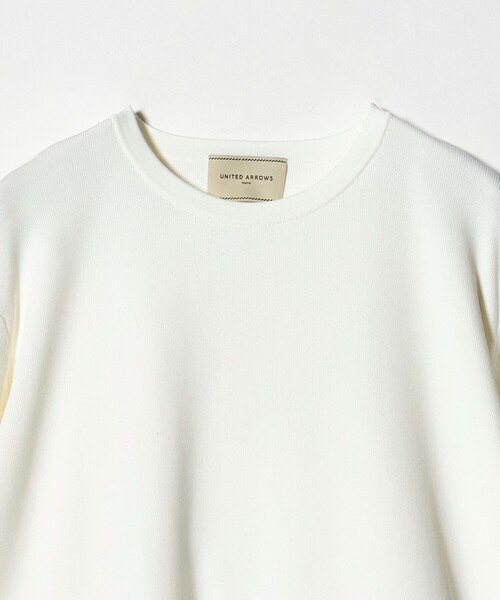 UNITED ARROWS（ユナイテッドアローズ）の「オーガンジー フリルコンビ ニット ‐ウォッシャブル‐（ニット/セーター・レディース・オフホワイト/ブラック/ネイビー・FREE）」の4枚目の写真