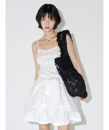 MELLOTORY（メロートリー）の「シースルーチュールショルダーバッグ（ブラック）（ショルダーバッグ）」