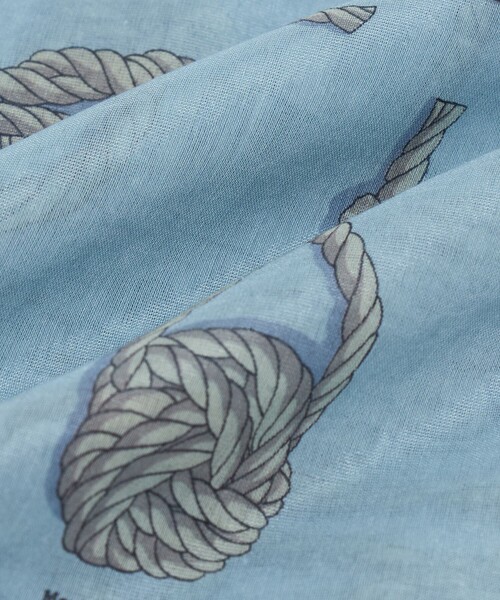 green label relaxing（グリーンレーベルリラクシング）の「バンダナ スカーフ（バンダナ/スカーフ・レディース・ライトブルー/ブラウン系・FREE）」の5枚目の写真