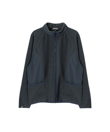 WOOALONG（ウアロン）の「Fleece half neck zip-up - CHARCOAL（ナイロンジャケット）」