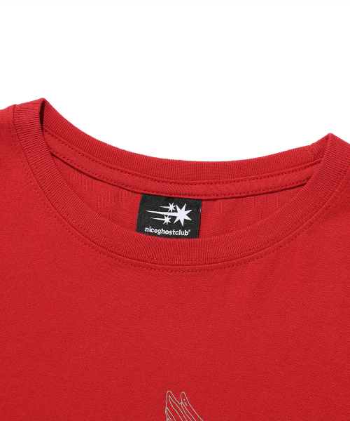 NICE GHOST CLUB（ナイスゴーストクラブ）の「UNICORN CIRCLE SLIM L/S TEE_RED(NG2FSUT552A)（Tシャツ/カットソー・レディース・レッド・S/M/L）」の3枚目の写真
