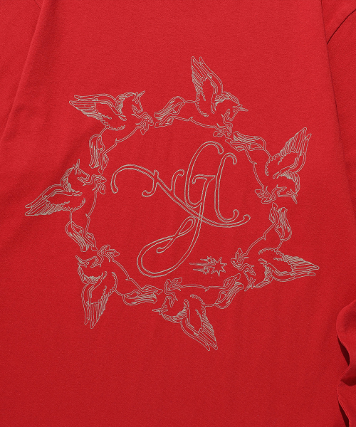 NICE GHOST CLUB（ナイスゴーストクラブ）の「UNICORN CIRCLE SLIM L/S TEE_RED(NG2FSUT552A)（Tシャツ/カットソー・レディース・レッド・S/M/L）」の4枚目の写真