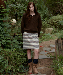 STUDIO&PARC（スタジオアンドパルク）の「マルチストライプジャージースカート_ネイビー（スカート）」