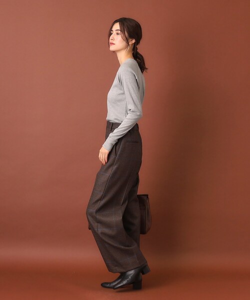 DRESSTERIOR（ドレステリア）の「20／－フライスベーシックプルオーバー（Tシャツ/カットソー・レディース・ブラック/グレー/ホワイト・38/36/34）」の9枚目の写真