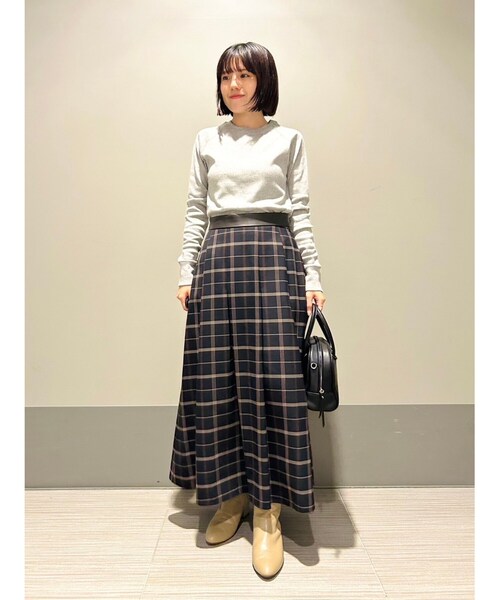 DRESSTERIOR（ドレステリア）の「20／－フライスベーシックプルオーバー（Tシャツ/カットソー・レディース・ブラック/グレー/ホワイト・38/36/34）」の8枚目の写真