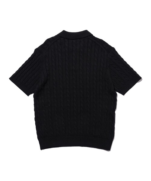 BEAMS PLUS(ビームスプラス)の「Knit Polo Cable(ポロシャツ・メンズ・レッド/オリーブ/ブラック/ブルー/ネイビー/イエロー/ベージュ/グレー/ホワイト/ブラウン・LARGE/SMALL/MEDIUM/X-LARGE)」の15枚目の写真