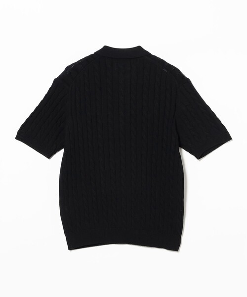 BEAMS PLUS(ビームスプラス)の「Knit Polo Cable(ポロシャツ・メンズ・レッド/オリーブ/ブラック/ブルー/ネイビー/イエロー/ベージュ/グレー/ホワイト/ブラウン・LARGE/SMALL/MEDIUM/X-LARGE)」の17枚目の写真
