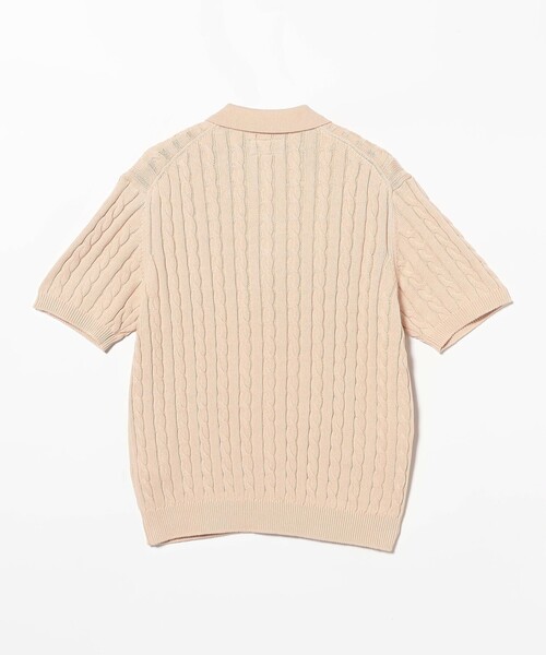BEAMS PLUS(ビームスプラス)の「Knit Polo Cable(ポロシャツ・メンズ・レッド/オリーブ/ブラック/ブルー/ネイビー/イエロー/ベージュ/グレー/ホワイト/ブラウン・LARGE/SMALL/MEDIUM/X-LARGE)」の21枚目の写真
