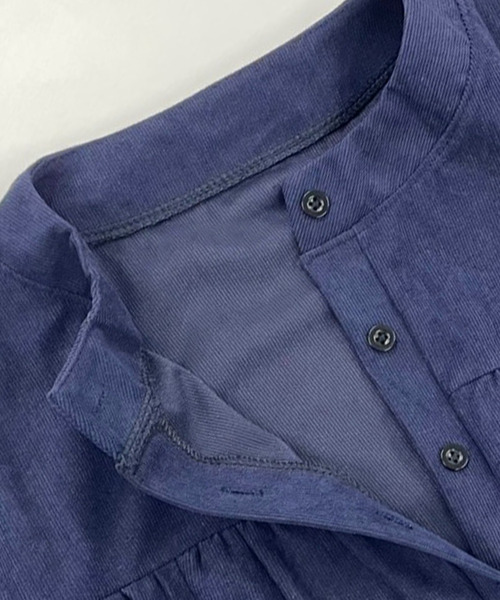 DAY CLOSET(デイ クローゼット)の「クラシカルな雰囲気漂う。長袖 パフスリ コーデュロイ 華奢魅せリボン ウエストマーク ギャザー ワンピース レディース(ワンピース・レディース・ネイビー/モスグリーン/アイボリー・FREE)」の21枚目の写真