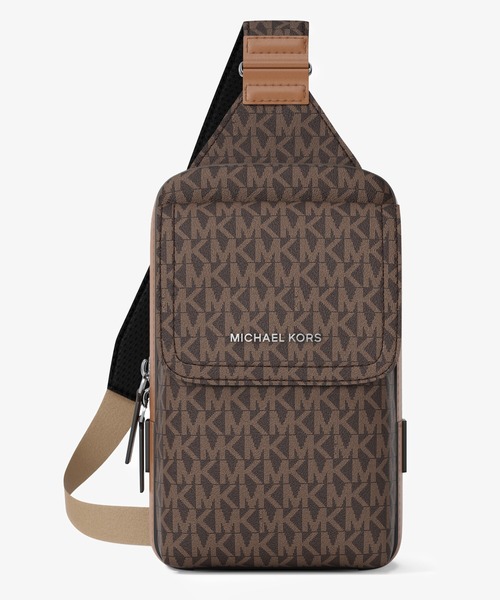 MICHAEL KORS(マイケルコース)の「HUDSON フラップ スリングパッグ ミディアム - MKシグネチャー(バックパック/リュック・メンズ・ブラウン系その他・FREE)」の1枚目の写真