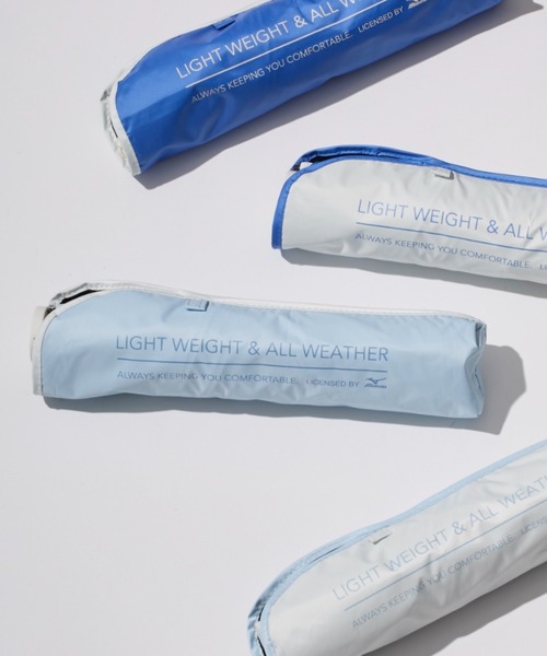 MIZUNO（ミズノ　）の「【WEB限定】遮光100％ 遮熱 晴雨兼用 折りたたみ日傘 軽量 裾パイピング（折りたたみ傘・レディース・ライトグレー/ホワイト/スカイブルー/サックスブルー・FREE）」の4枚目の写真
