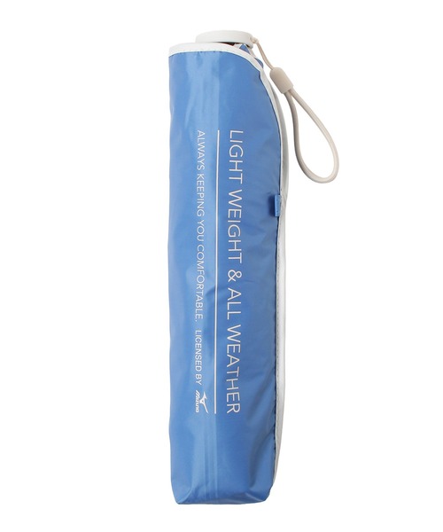 MIZUNO（ミズノ　）の「【WEB限定】遮光100％ 遮熱 晴雨兼用 折りたたみ日傘 軽量 裾パイピング（折りたたみ傘・レディース・ライトグレー/ホワイト/スカイブルー/サックスブルー・FREE）」の3枚目の写真