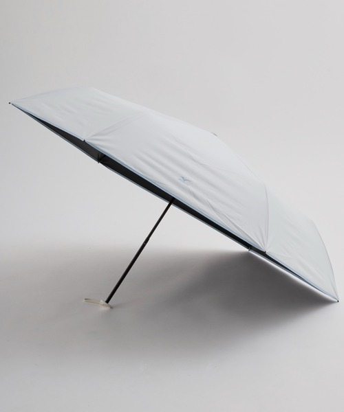MIZUNO（ミズノ　）の「【WEB限定】遮光100％ 遮熱 晴雨兼用 折りたたみ日傘 軽量 裾パイピング（折りたたみ傘・レディース・ライトグレー/ホワイト/スカイブルー/サックスブルー・FREE）」の8枚目の写真
