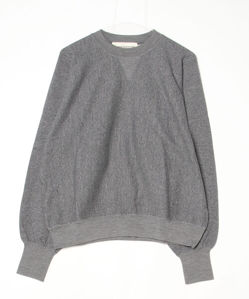 THE SHINZONE（ザ　シンゾーン）の「COTTON WOOL SWEATSHIRT 24AMSCU10（Tシャツ/カットソー・レディース・ネイビー/グレー・FREE）」の2枚目の写真