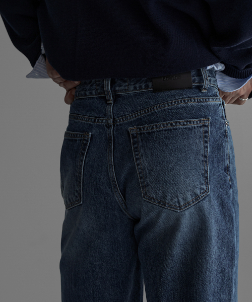 BOWLOW PRODUCT(バウロープロダクト)の「コンデニムミッドインディゴセミワイドパンツ(デニムパンツ・メンズ・その他・MEDIUM/LARGE/X-LARGE)」の4枚目の写真