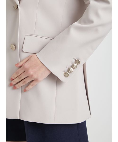 CELFORD（セルフォード）の「【セットアップ対応】ダブルブレストテーラードジャケット（テーラードジャケット・レディース・ライトベージュ/ライトピンク/ダークネイビー・36/38）」の14枚目の写真