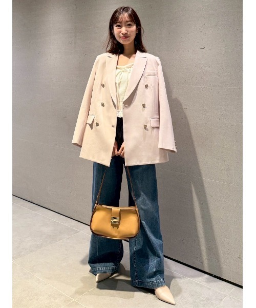 CELFORD（セルフォード）の「【セットアップ対応】ダブルブレストテーラードジャケット（テーラードジャケット・レディース・ライトベージュ/ライトピンク/ダークネイビー・36/38）」の7枚目の写真