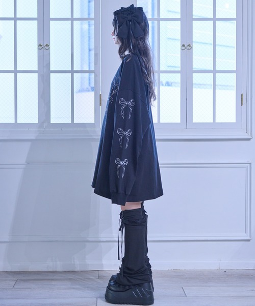 Whinny（ホワイニー）の「Whinny/【2026春新作♪】タイムリープ縛られティー（Tシャツ/カットソー・レディース・ホワイト/サックスブルー/ブラック・FREE）」の21枚目の写真