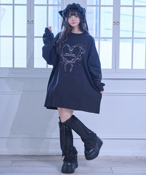Whinny（ホワイニー）の「Whinny/【2026春新作♪】タイムリープ縛られティー（Tシャツ/カットソー・レディース・ホワイト/サックスブルー/ブラック・FREE）」の17枚目の写真