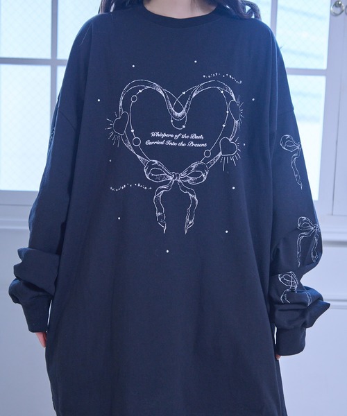 Whinny（ホワイニー）の「Whinny/【2026春新作♪】タイムリープ縛られティー（Tシャツ/カットソー・レディース・ホワイト/サックスブルー/ブラック・FREE）」の18枚目の写真